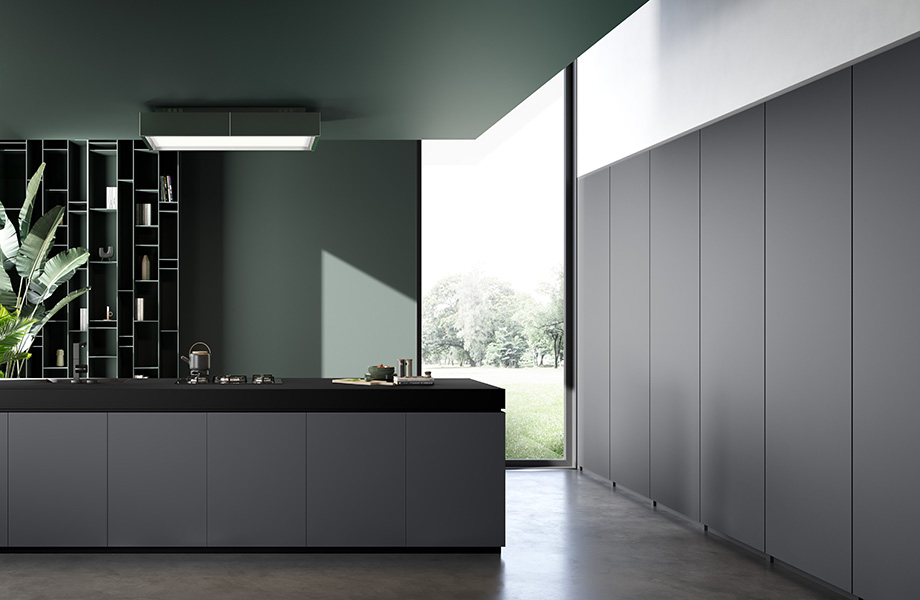 Gran habitación con FENIX X-KIN recubrimiento en los muros